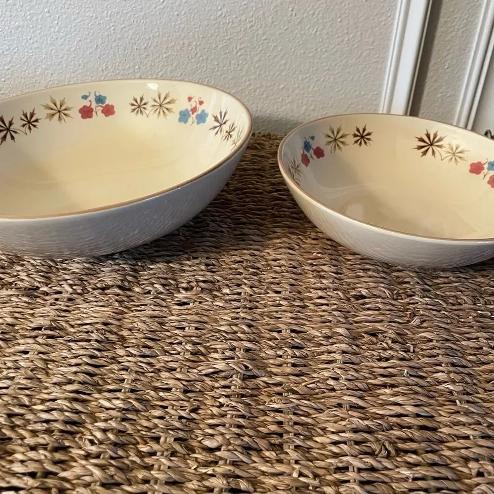 Franciscan Larkspur 1950’s Serving Bowls Set